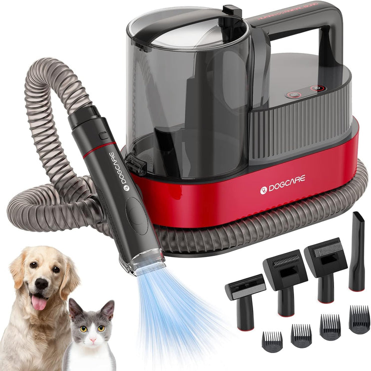 DOGCARE 6-in-1 Modern Grooming Kit with Vacuum, Cat & Dog Clippers & Vacuum