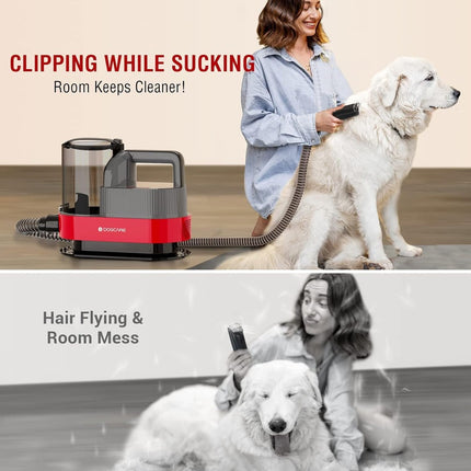 DOGCARE 6-in-1 Modern Grooming Kit with Vacuum, Cat & Dog Clippers & Vacuum