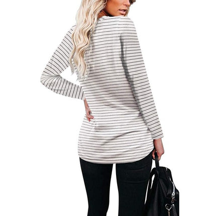 Marled Long Sleeve Scoop Neck Tunic Top