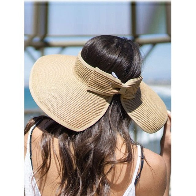 Foldable Wide Brimmed Ponytail Summer Hat