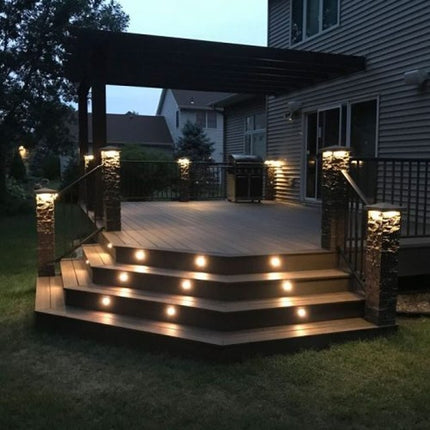 16-Pack Solar Waterproof LED Deck Lights